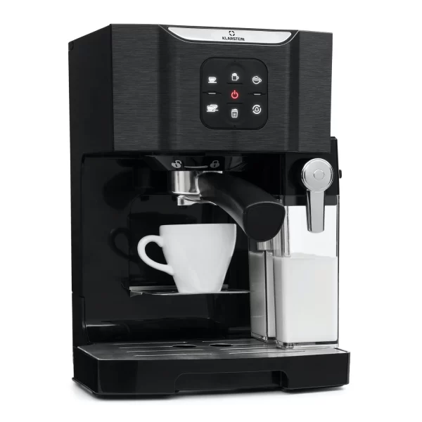 Klarstein BellaVita Kaffeemaschine 3-in-1 1450 W 20 Bar Milchsch?umer Schwarz 1