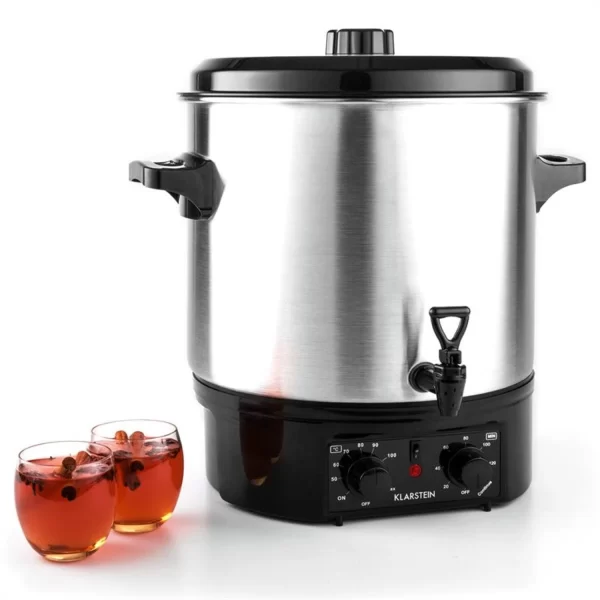 Klarstein Biggie Small Einkochvollautomat Einkochtopf 16 Liter 2000 W Edelstahl Silber 4
