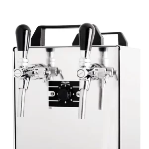 Null Untertheken Komplett Set – Zapfanlage – Kontakt 40 2-leitig Trockenkühler, Durchlaufkühler 50 Liter/h, Inkl. Schanksäule, Green Line 21