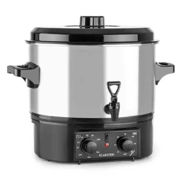 Klarstein Biggie Small Einkochvollautomat Einkochtopf 16 Liter 2000 W Edelstahl Silber 1
