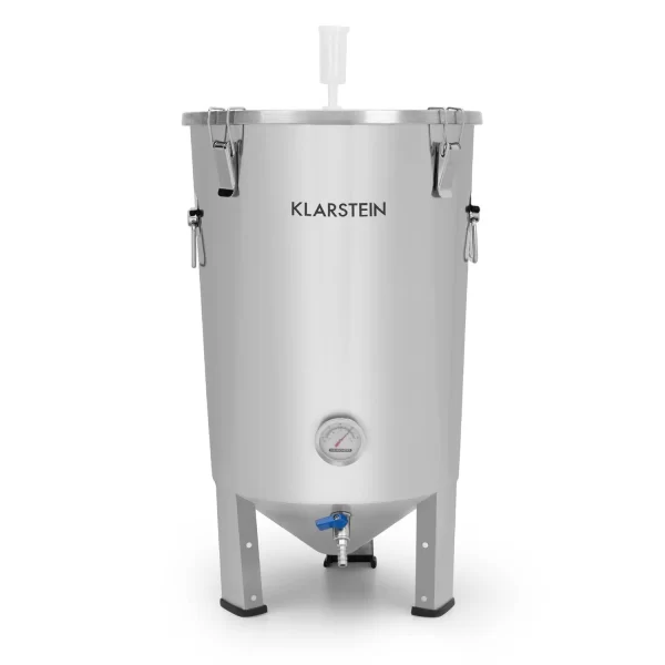Klarstein Maischfest Fermenter 25 Fermentierkessel 25 Liter Gärröhrchen 304-Edelstahl Silber 4