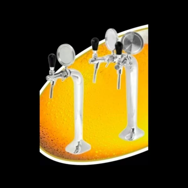 Null Schanksäule Chrom 3-leitig, Elegant, `Topp-Qualität!` 1