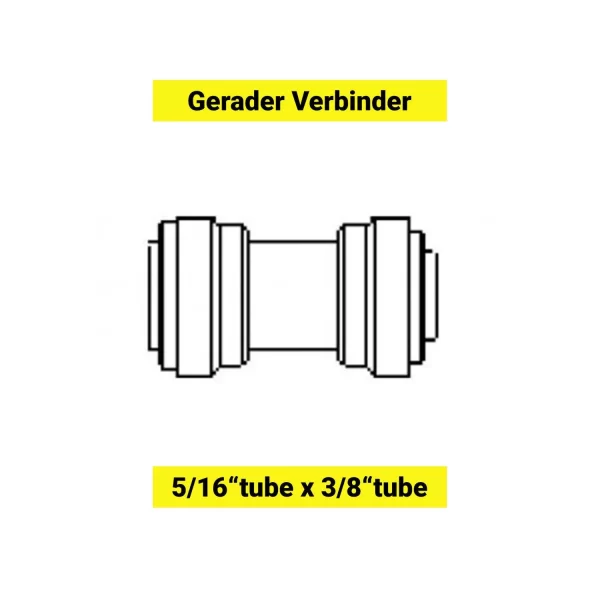 Null Y – Steck – Verbinder Für Schlauch 3/8` 4