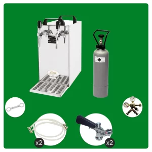 Null Komplett Set – Zapfanlage – Kontakt 40 2-leitig Trockenkühler, Durchlaufkühler 50 Liter/h, Green Line 13