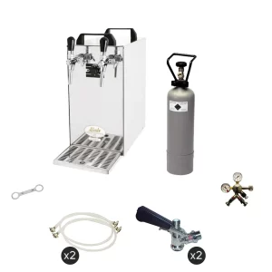 Null Komplett Set – Zapfanlage – Kontakt 40 2-leitig Trockenkühler, Durchlaufkühler 50 Liter/h, Green Line 11