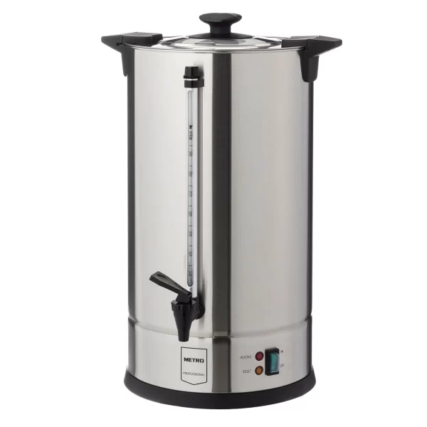 Metro-professional METRO Professional Perkolator Rundfilter Kaffeemaschine GCM4015, Edelstahl, 15 L, 100 Tassen, 1650 W, Wasserstandsanzeige, Silber 1