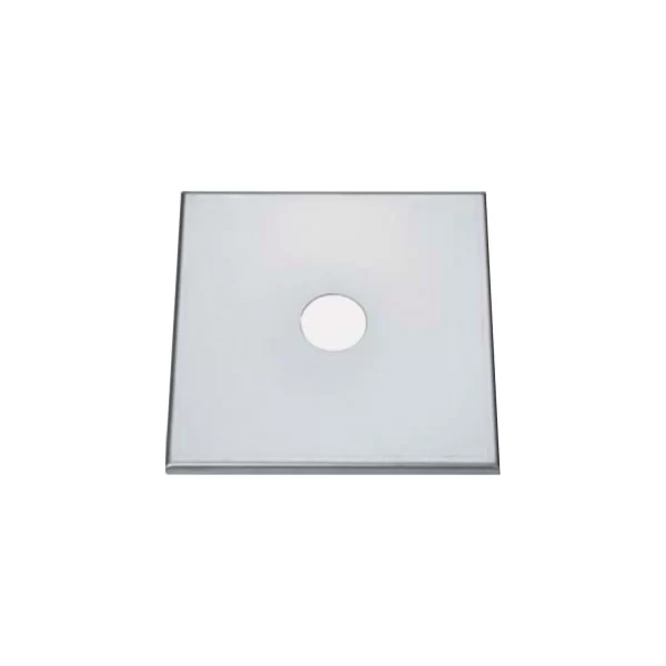 Null Abdeckplatte CNS, 1 Cm Abgekantet, 220 X 220 Mm, 90 Mm Bohrung 3