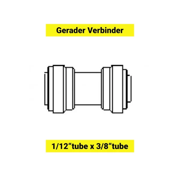 Null Y – Steck – Verbinder Für Schlauch 3/8` 6