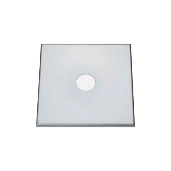 Null Abdeckplatte CNS, 1 Cm Abgekantet, 220 X 220 Mm, 90 Mm Bohrung 6