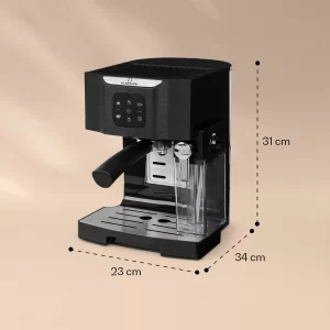 Klarstein BellaVita Kaffeemaschine 3-in-1 1450 W 20 Bar Milchsch?umer Schwarz 19