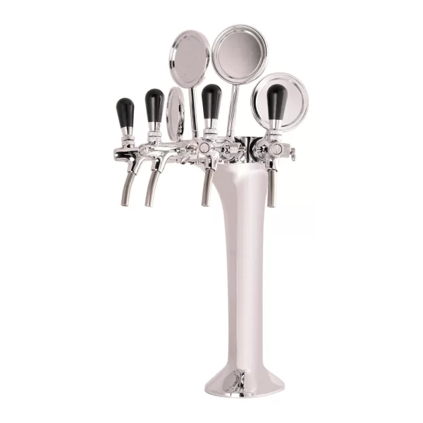 Null Schanksäule Chrom 4-leitig, Elegant, `Topp-Qualität!` 1