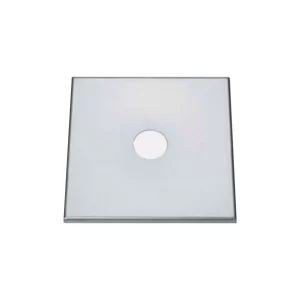 Null Abdeckplatte CNS, 1 Cm Abgekantet, 220 X 220 Mm, 90 Mm Bohrung 15