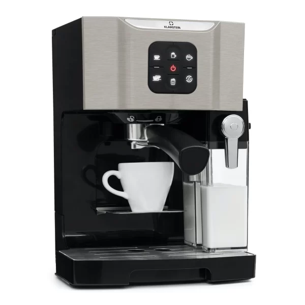 Klarstein BellaVita Kaffeemaschine 3-in-1 1450 W 20 Bar Milchsch?umer Schwarz 3
