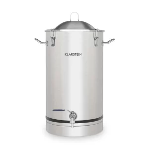 Klarstein Maischfest Fermenter 25 Fermentierkessel 25 Liter Gärröhrchen 304-Edelstahl Silber 11