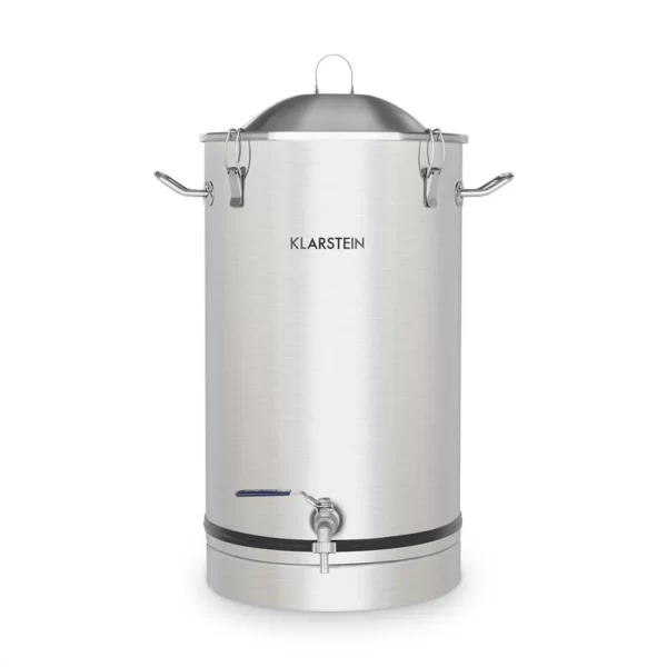 Klarstein Maischfest Fermenter 25 Fermentierkessel 25 Liter Gärröhrchen 304-Edelstahl Silber 3